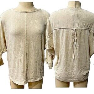 NWT Gilli Cream Knit Dolman Sleeve Lace Back Top Size Small